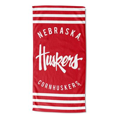 Nebraska Cornhuskers Stripes Beach Towel