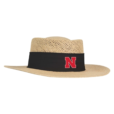 Nebraska Cornhuskers Ahead Gambler Straw Hat