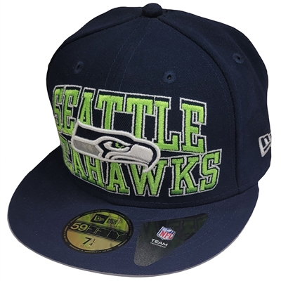 Seattle Seahawks New Era 5950 Logo Stack Fitted Ha