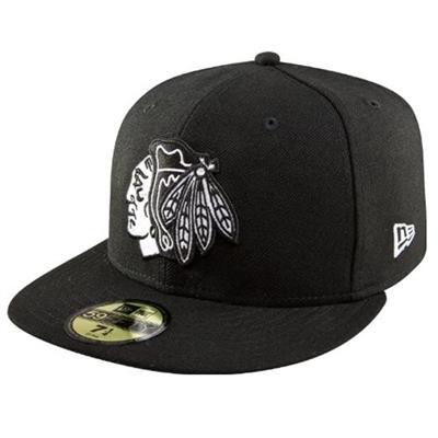 Chicago Blackhawks New Era 5950 Fitted Hat - Black