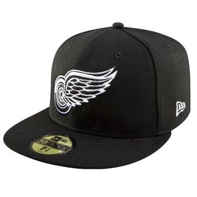 Detroit Red Wings New Era 5950 Fitted Hat - Black/