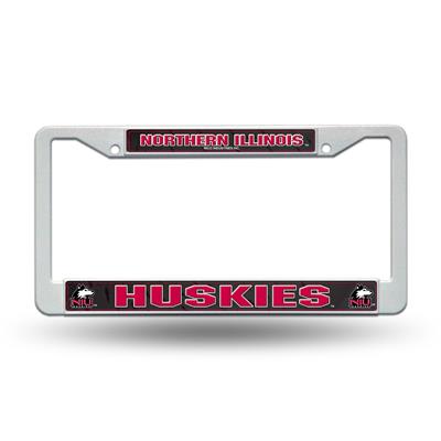 Northern Illinois Huskies White Plastic License Plate Frame