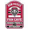 New Mexico Lobos Fan Cave Wood Sign