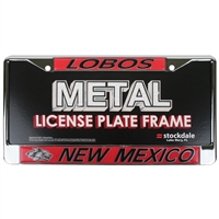 New Mexico Lobos Metal License Plate Frame W/domed Insert