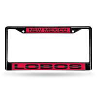 New Mexico Lobos Inlaid Acrylic Black License Plate Frame