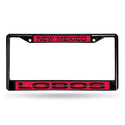 New Mexico Lobos Inlaid Acrylic Black License Plate Frame