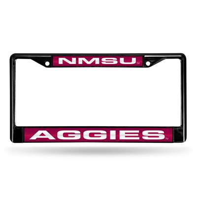 New Mexico State Aggies Inlaid Acrylic Black License Plate Frame