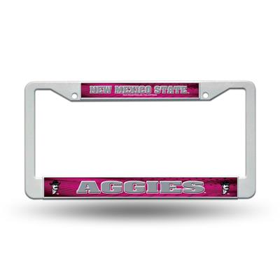 New Mexico State Aggies White Plastic License Plate Frame