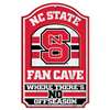 North Carolina State Wolfpack Fan Cave Wood Sign