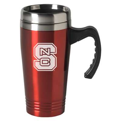 North Carolina State Wolfpack Engraved 16oz Stainless Steel Travel Mug - Red