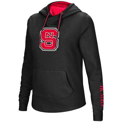 North Carolina State Wolfpack Women's Colosseum Crossover Neck Hoodie