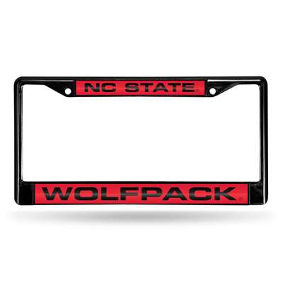 North Carolina State Wolfpack Inlaid Acrylic Black License Plate Frame