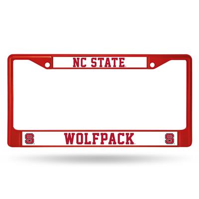 North Carolina State Wolfpack Team Color Chrome License Plate Frame