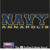 Navy Midshipmen Decal - Navy Over Annapolis