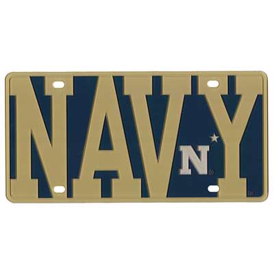 Navy Midshipmen Full Color Mega Inlay License Plate