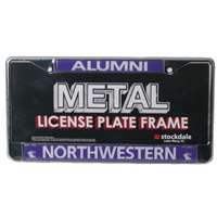 Northwestern Wildcats Alumni Metal License Plate Frame W/domed Insert
