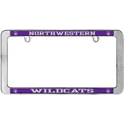 Northwestern Wildcats Thin Metal License Plate Frame