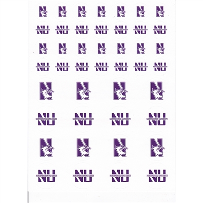Northwestern Wildcats Small Sticker Sheet - 2 Sheets