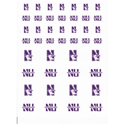 Northwestern Wildcats Small Sticker Sheet - 2 Sheets