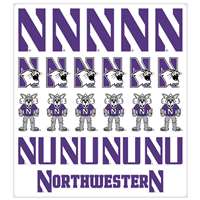Northwestern Wildcats Multi-Purpose Vinyl Sticker Sheet