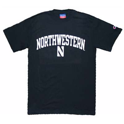 Northwestern Wildcats T-shirt By Champion, Arched Print, Navy