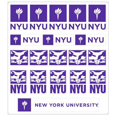 NYU Bobcats Multi-Purpose Vinyl Sticker Sheet