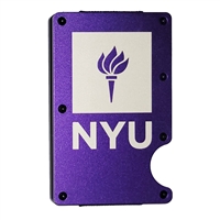 NYU Bobcats Aluminum RFID Cardholder - Purple