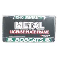 Ohio Bobcats Metal License Plate Frame w/Domed Insert