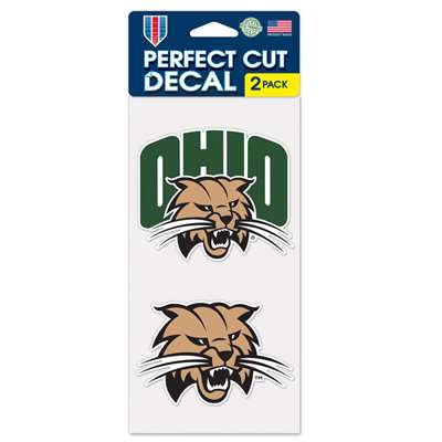 Ohio Bobcats Perfect Cut Decal 4" x 4" - Set of 2