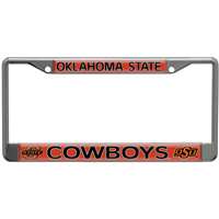 Oklahoma State Cowboys Metal License Plate Frame w/Domed Acrylic