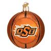 Oklahoma State Cowboys Glass Christmas Ornament - Basketball