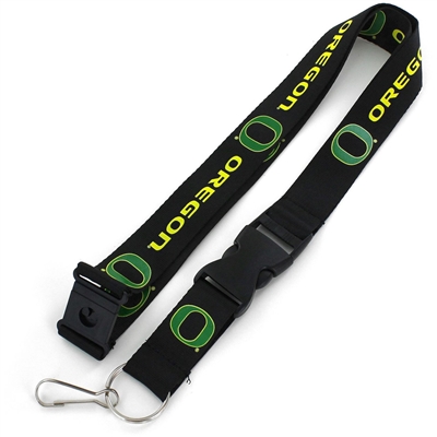 Oregon Ducks Logo Lanyard - Black