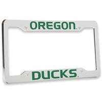 Oregon Ducks Chrome Plastic License Plate Frame