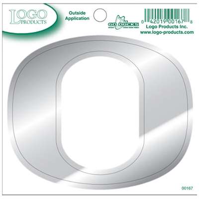 Oregon Ducks Logo Decal - Chrome O - 3.5" x 4.5"