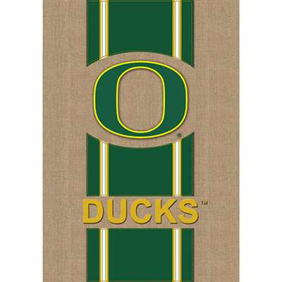 Oregon Ducks Burlap Flag - 12.5" x 18"