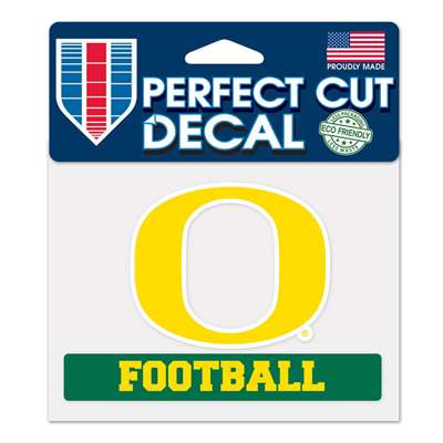 Oregon Ducks Perfect Cut Football Decal - 4.5" x 5.75"