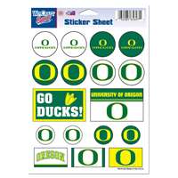 Oregon Ducks Vinyl Sticker Sheet - 17 Stickers