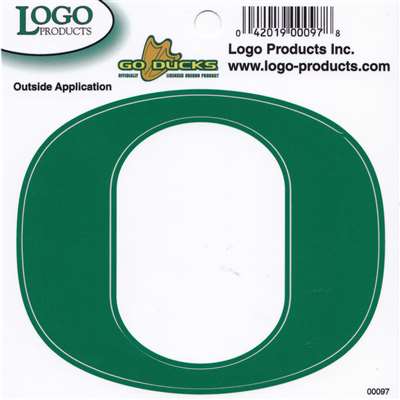 Oregon Ducks Logo Decal - Green - 4.5" x 3.5"