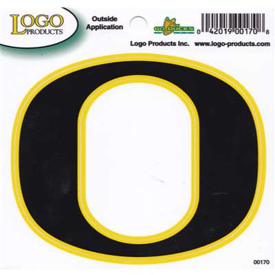 Oregon Ducks Logo Decal - Black - 11" x 9"