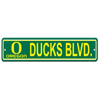 Oregon Ducks Plastic Street Sign
