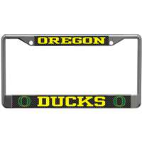Oregon Ducks Metal License Plate Frame - Carbon Fiber