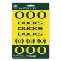 Oregon Ducks Mini Decals - 12 Pack