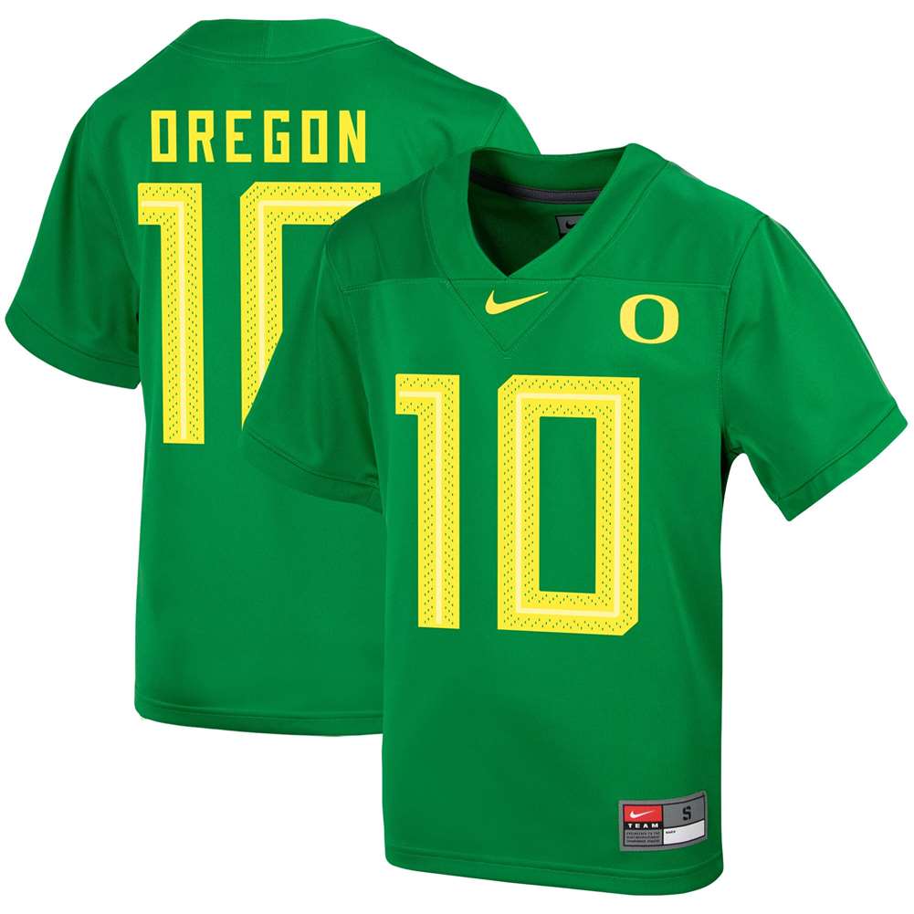 Nike Oregon Ducks Youth Football Jersey - #10 Apple Green