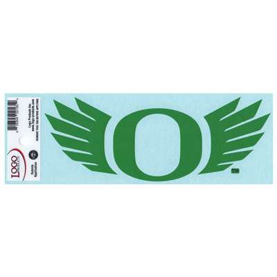 Oregon Ducks Wings Logo Transfer Decal - 6.5" x 2.5" - Green