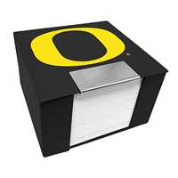 Oregon Ducks Leather Memo Cube Holder