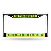 Oregon Ducks Inlaid Acrylic Black License Plate Frame