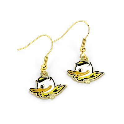 Oregon Ducks Dangler Earrings - Puddles