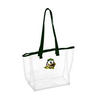 Oregon Ducks Clear Stadium Tote Bag - Puddles Logo