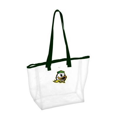 Oregon Ducks Clear Stadium Tote Bag - Puddles Logo