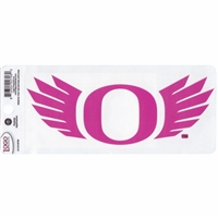 Oregon Ducks Wings Logo Transfer Decal - 6.5" x 2.5" - Pink